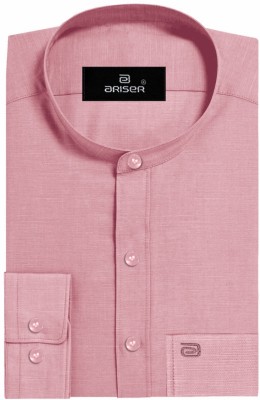 Ariser Men Solid Formal Pink Shirt