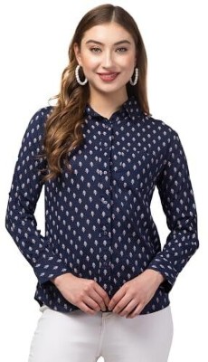 Enterprises Himani Women Printed Casual Blue Shirt