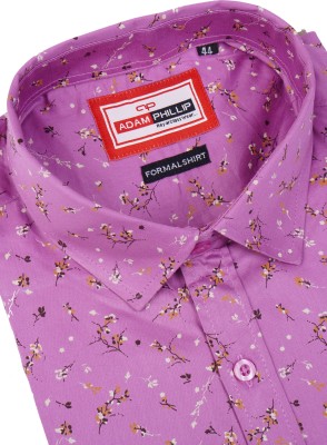 Adam Phillip Men Printed Formal Purple Shirt