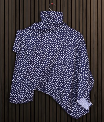 SHIVINA Men Floral Print Casual Dark Blue, White Shirt