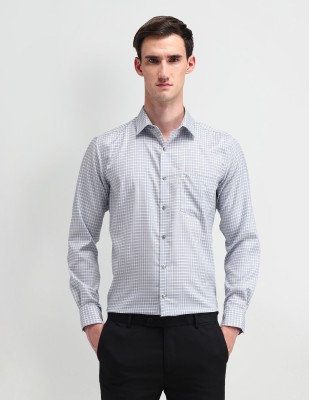 ARROW Men Checkered Formal Grey Shirt