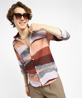 CAMPUS SUTRA Men Striped Casual Multicolor Shirt