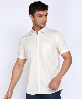 PETER ENGLAND Men Printed Casual Khaki Shirt