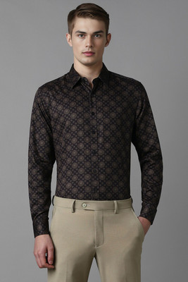 LOUIS PHILIPPE Men Printed Formal Black Shirt