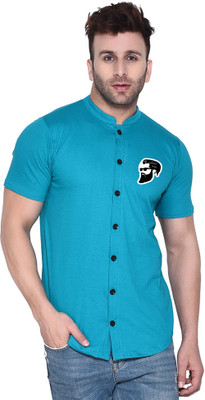 Blisstone Men Solid Casual Blue Shirt