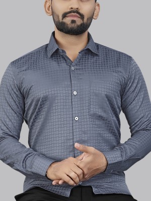 METRONAUT Men Solid Formal Grey Shirt