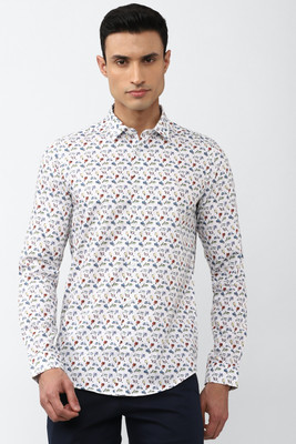 Simon Carter London Men Printed Casual White Shirt