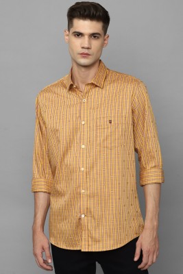 LOUIS PHILIPPE Men Checkered Casual Yellow Shirt