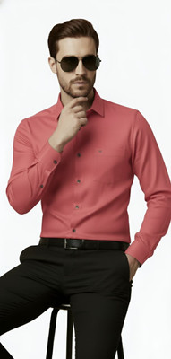 NAMORA Men Solid Casual Pink Shirt