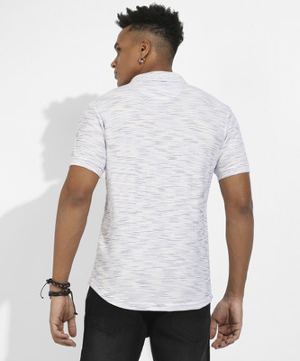 CAMPUS SUTRA Men Self Design Casual White Shirt