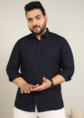 Sztori Men Solid Casual Dark Blue Shirt
