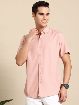 Mast & Harbour Men Solid Casual Maroon Shirt