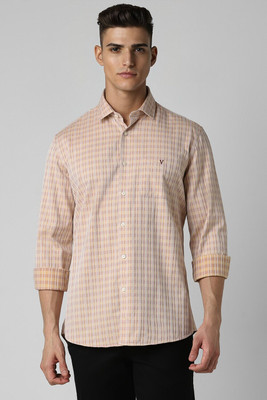 van-heusen-men-checkered-casual-beige