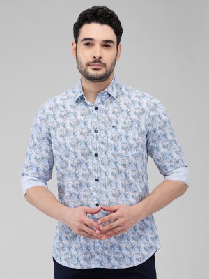 KILLER Men Printed Casual Blue Shirt