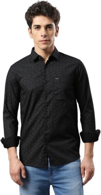 Klub Fox Men Printed Casual Black Shirt