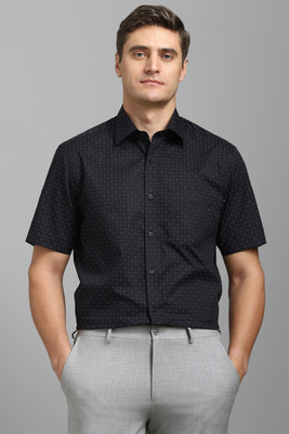 LOUIS PHILIPPE Men Printed Formal Dark Blue Shirt