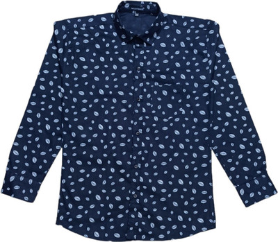 THE TINGGE Boys Printed Casual Blue Shirt