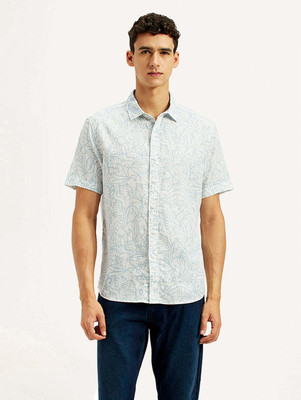 LEVI'S Men Floral Print Casual Blue Shirt