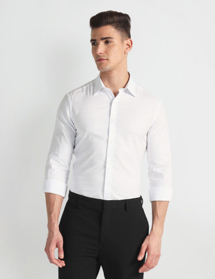 Arrow Newyork Men Solid Formal White Shirt