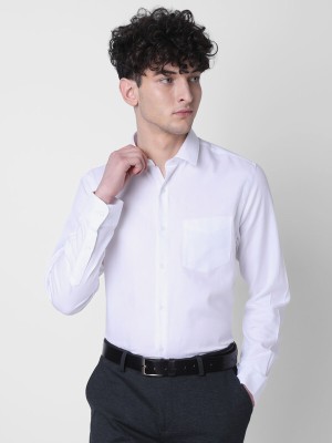 J. HAMPSTEAD Men Solid Formal White Shirt