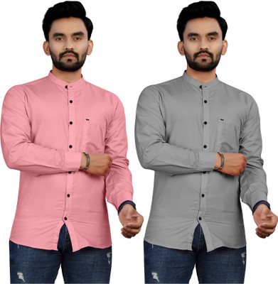 UDANI ENTERPRISES Men Solid Casual Multicolor Shirt(Pack of 2)