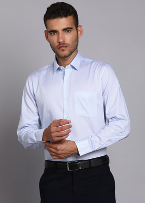 PETER ENGLAND Men Printed Formal Light Blue Shirt