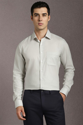 LOUIS PHILIPPE Men Solid Formal Grey Shirt