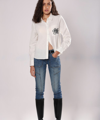 VERO MODA Women Solid Casual White Shirt