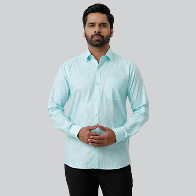 Ariser Men Solid Formal Light Blue Shirt