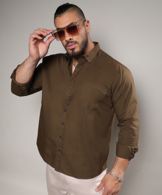 Instafab Plus Men Checkered Casual Green Shirt