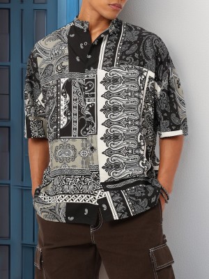 Kook N Keech Men Printed Casual Black Shirt