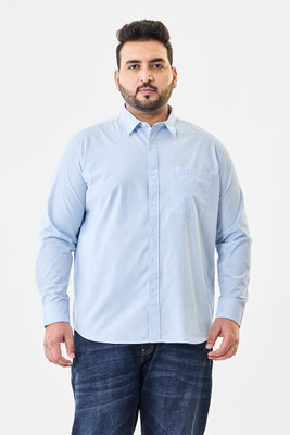 Snitch Men Solid Casual Light Blue Shirt