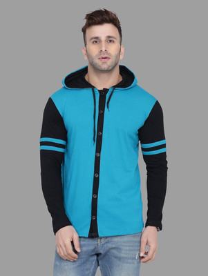 GEUM Men Color Block Casual Black, Light Green Shirt