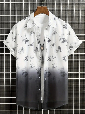 Kriyan Fab Men Printed Casual Black, White, Grey Shirt