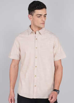WROGN Men Solid Casual Beige Shirt