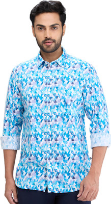 PARX Men Printed Casual Grey Shirt
