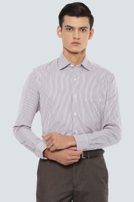 LOUIS PHILIPPE Men Striped Formal Purple Shirt