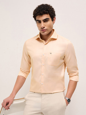 THE BEAR HOUSE Men Solid Formal Pink Shirt