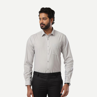 Ariser Men Self Design Formal Grey Shirt