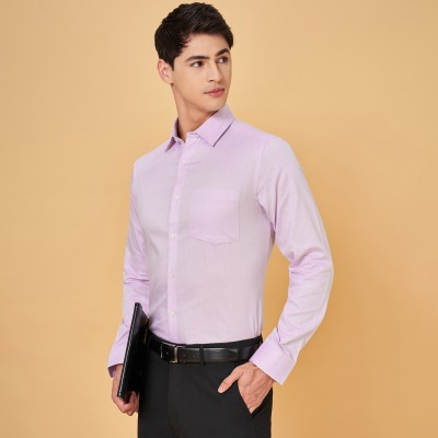 Byford by Pantaloons Men Solid Formal Purple Shirt