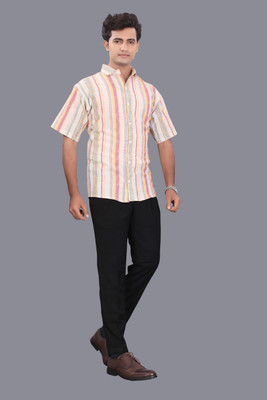 Alankrit Textiles Men Printed Casual Multicolor Shirt