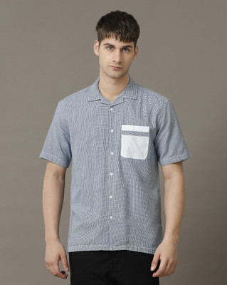 VOI JEANS Men Printed Casual Blue Shirt