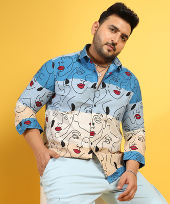 Instafab Plus Men Printed Casual Multicolor Shirt