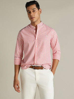 Dockers Men Striped Casual Red Shirt