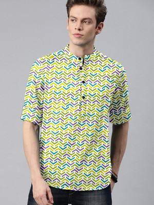 ISUEL FAB Men Self Design Casual Multicolor Shirt