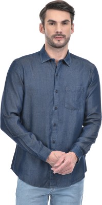 NUMERO UNO Men Solid Casual Dark Blue Shirt