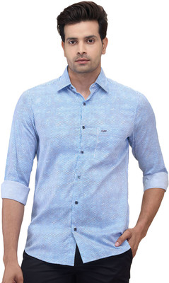 COLORPLUS Men Printed Casual Blue Shirt