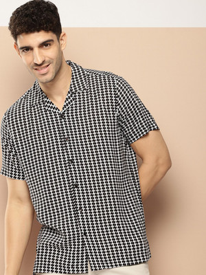 INVICTUS Men Self Design Casual Black Shirt