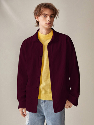 ugam traders Men Checkered Formal Maroon Shirt