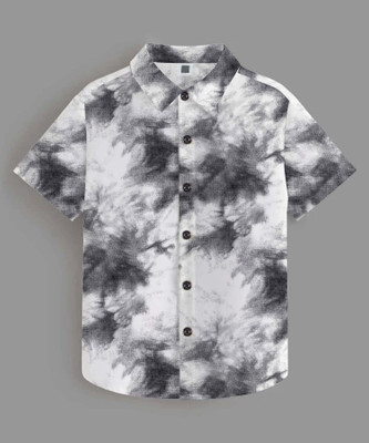 Pelican Hub Boys Dyed/Ombre Casual Grey, White Shirt